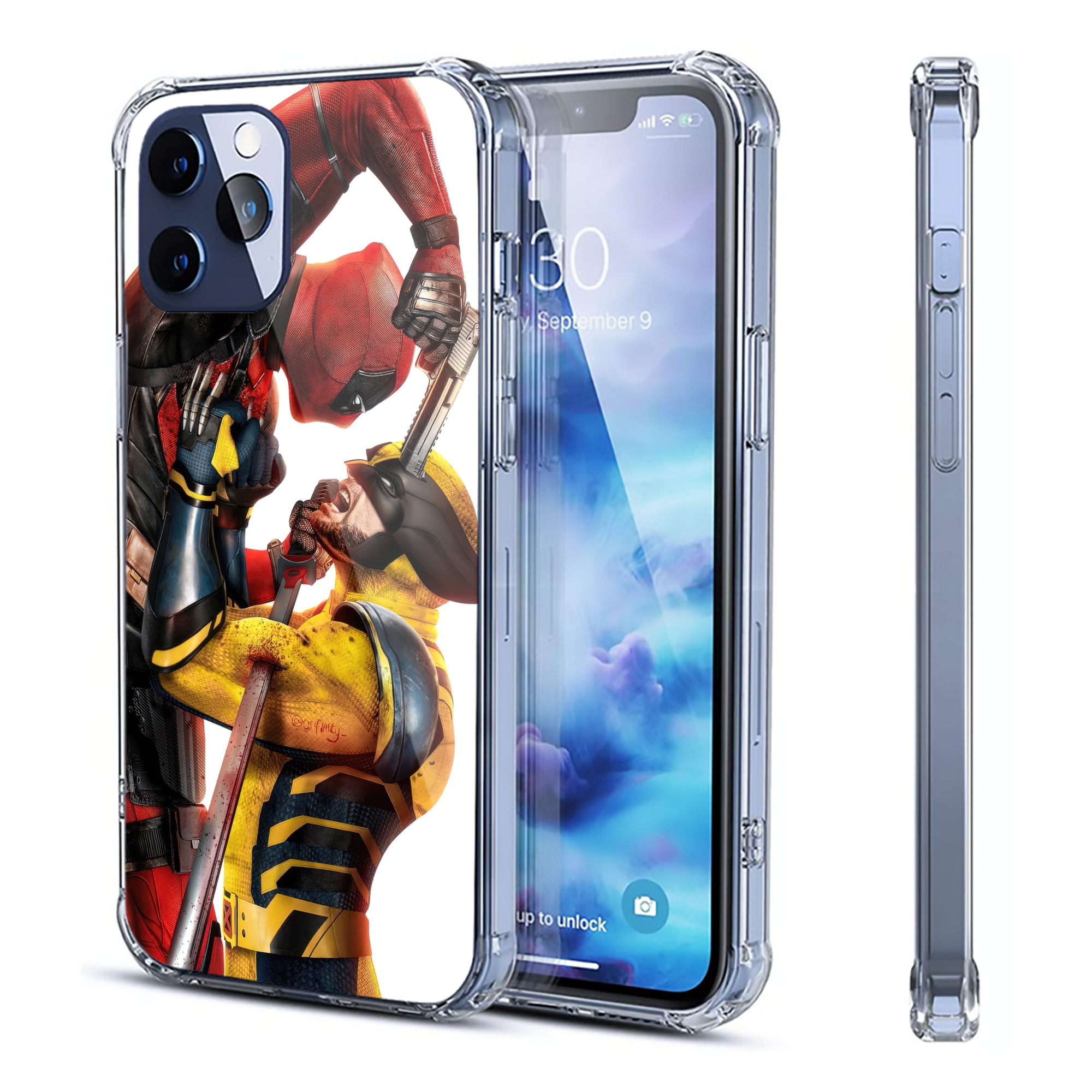 （画像用） Deadpool デッドプール 【iPhone 12シリーズ対応】透明スマホケース（クリアソフトケース）
